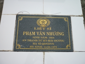 Nhắn tìm thân nhân Liệt sĩ Phạm Văn Nhương