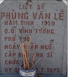 Tìm thân nhân liệt sĩ Phùng Văn Lễ