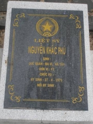 Nhắn tìm thân nhân liệt sỹ  Nguyễn Khắc Phú