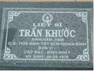 Tìm thân nhân liệt sĩ Trần Khước