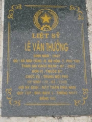 Nhắn tìm thân nhân liệt sỹ  Lê Văn Thưởng