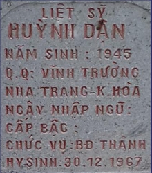 Tìm thân nhân liệt sĩ Huỳnh Dận