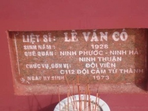 Nhắn tìm thân nhân liệt sỹ Lê Văn Cô