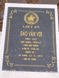 Nhắn tìm thân nhân liệt sỹ  Đào Văn Voi 