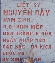 Tìm thân nhân liệt sĩ Nguyễn Đây