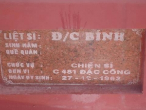 Tìm thân nhân liệt sĩ Bính