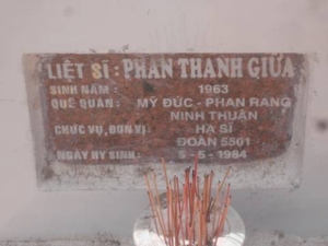 Nhắn tìm thân nhân liệt sỹ Phan Thanh Giữa