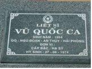 Tìm thân nhân liệt sĩ Vũ Quốc Ca