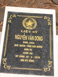Nhắn tìm thân nhân liệt sỹ Nguyễn Văn Dong 