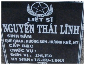Nhắn tìm thân nhân liệt sỹ  Nguyễn Thái Lĩnh
