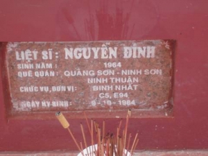 Nhắn tìm thân nhân liệt sỹ  Nguyễn Đính