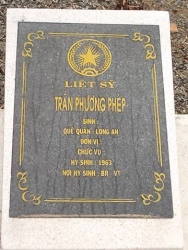 Nhắn tìm thân nhân liệt sỹ Trần Phương Phép