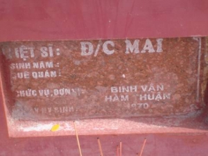 Nhắn tìm thân nhân liệt sĩ Mai