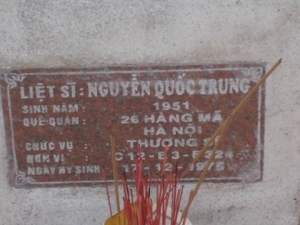 Nhắn tìm thân nhân liệt sỹ  Nguyễn Quốc Trung