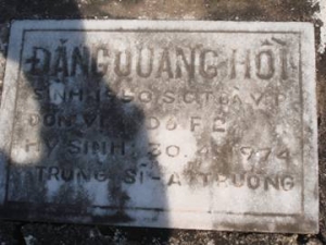 Nhắn tìm thân nhân liệt sỹ Đặng Quang Hồi