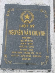 Nhắn tìm thân nhân liệt sỹ  Nguyễn Văn  Khuynh 