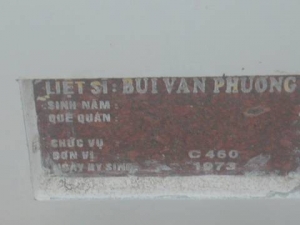 Nhắn tìm thân nhân liệt sĩ Bùi Văn Phương