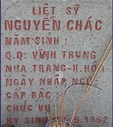 Tìm thân nhân liệt sĩ Nguyễn Chác