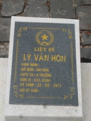 Nhắn tìm thân nhân liệt sỹ Lý Văn Hon