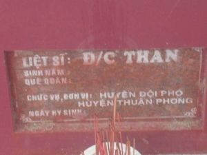 Nhắn tìm thân nhân liệt sĩ Than