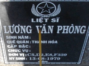 Nhắn tìm thân nhân liệt sỹ Lương Văn Phòng