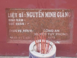Nhắn tìm thân nhân liệt sĩ Nguyễn Minh Giảng