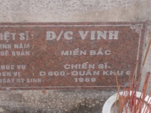 Nhắn tìm thân nhân liệt sỹ Vinh