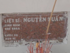 Nhắn tìm thân nhân liệt sĩ Nguyễn Tuấn