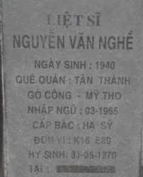 Tìm thân nhân liệt sĩ Nguyễn Văn Nghề