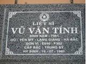 Tìm thân nhân liệt sĩ Vũ Văn Tính