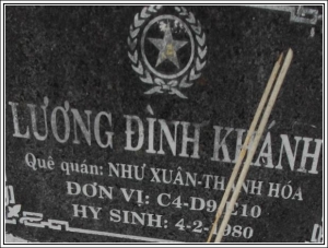 Nhắn tìm thân nhân liệt sỹ Lương Đình Khánh