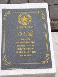 Nhắn tìm thân nhân liệt sỹ Võ T.Thứ