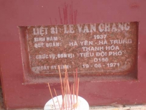 Nhắn tìm thân nhân liệt sỹ  Lê Văn Chạng