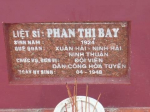 Nhắn tìm thân nhân liệt sỹ  Phan Thị Bay