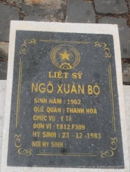 Nhắn tìm thân nhân liệt sỹ  Ngô Xuân Bộ