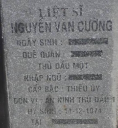 Tìm thân nhân liệt sĩ Nguyễn Văn Cường