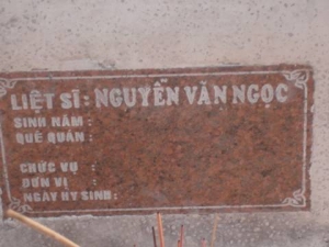 Nhắn tìm thân nhân liệt sĩ Nguyễn Văn Ngọc