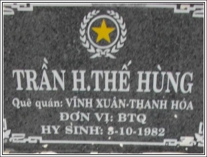 Nhắn tin tìm thân nhân liệt sĩ Trần H. Thế Hùng