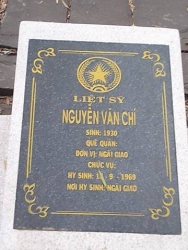 Nhắn tìm thân nhân liệt sỹ Nguyễn Văn Chí