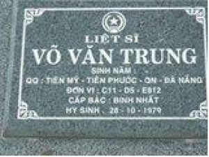 Tìm thân nhân liệt sĩ Võ Văn Trung