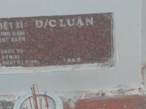 Nhắn tìm thân nhân liệt sĩ Luận