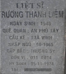 Tìm thân nhân liệt sĩ Trương Thanh Liêm