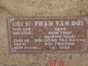 Nhắn tìm thân nhân liệt sỹ Phạm Văn Đời