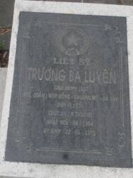 Nhắn tìm thân nhân liệt sỹ  Trương Bá Luyện