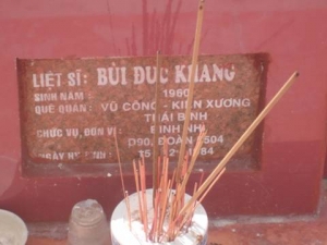 Nhắn tìm thân nhân liệt sỹ Bùi Đức Khang