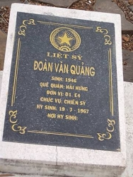 Nhắn tìm thân nhân liệt sỹ Đoàn Văn Quảng