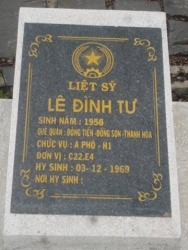 Nhắn tìm thân nhân liệt sỹ  Lê Đình Tư