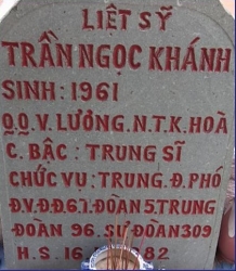 Tìm thân nhân liệt sĩ Trần Ngọc Khánh