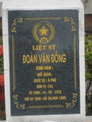 Nhắn tin tìm thân nhân liệt sỹ Đoàn Văn Đồng