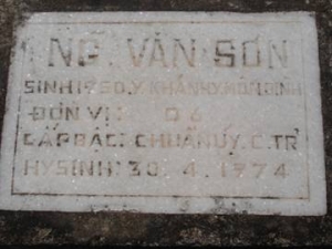 Nhắn tìm thân nhân liệt sĩ Nguyễn Văn Sơn